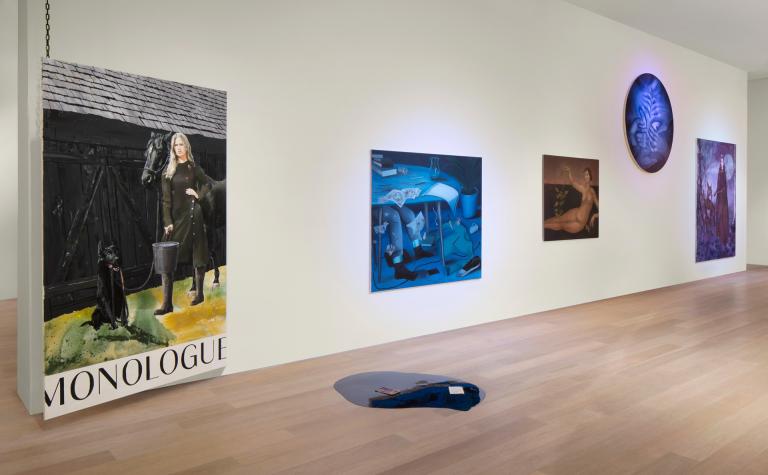 Installation views of Paulina Olowska exhibit at SCAD Museum