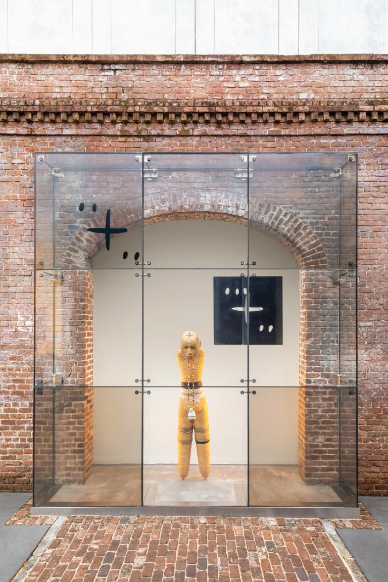 Installation views of Rose Simpson exhibit at SCAD Museum