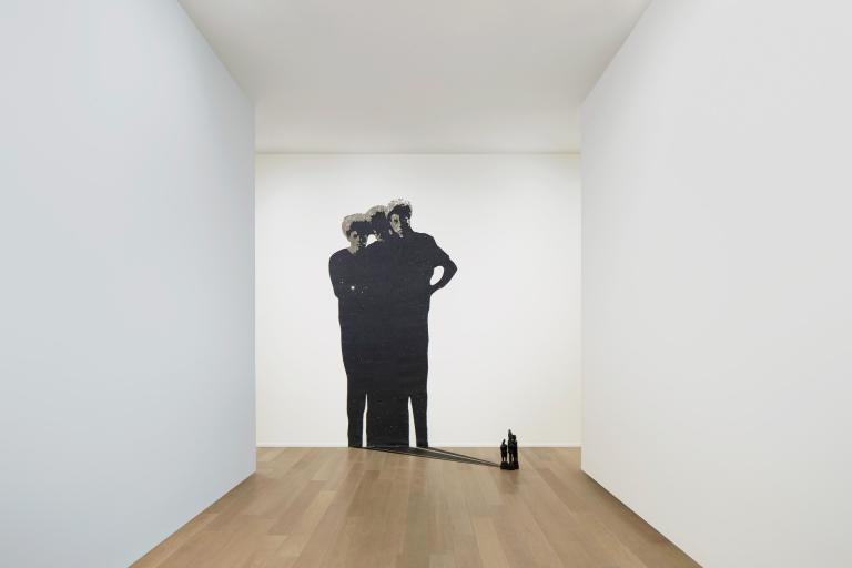 Installation views of Sanford Biggers exhibit at SCAD Museum