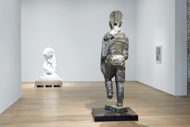 Installation views of Sanford Biggers exhibit at SCAD Museum