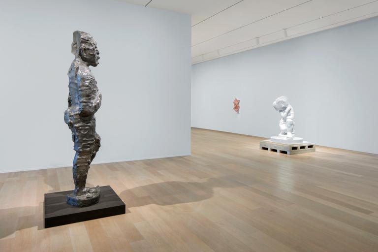 Installation views of Sanford Biggers exhibit at SCAD Museum