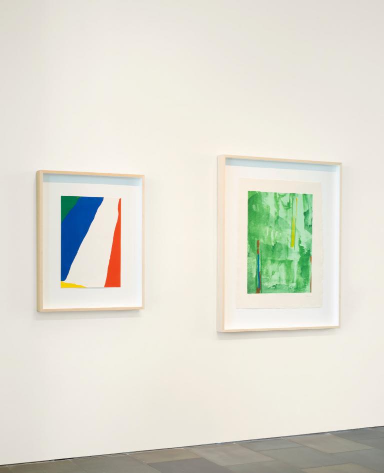 Installation view of Helen Frankenthaler exhibit