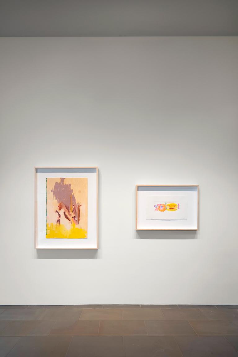 Installation view of Helen Frankenthaler exhibit