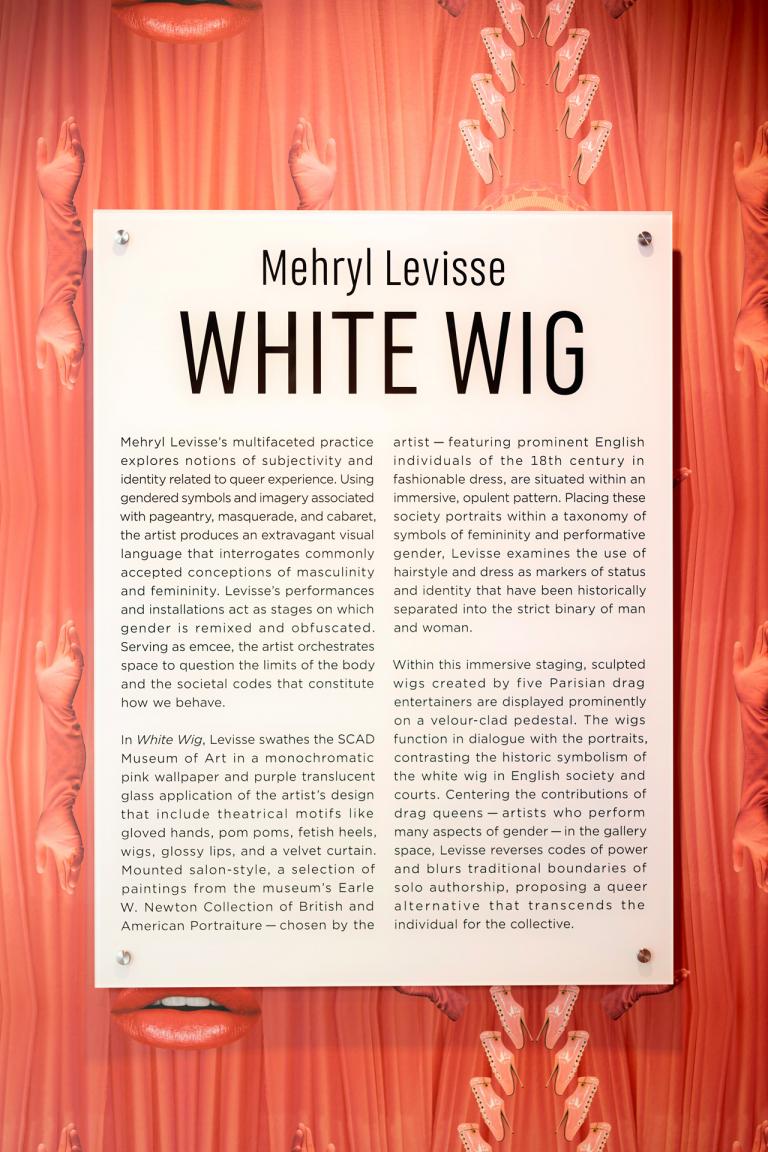 Installation view of "White Wig" 