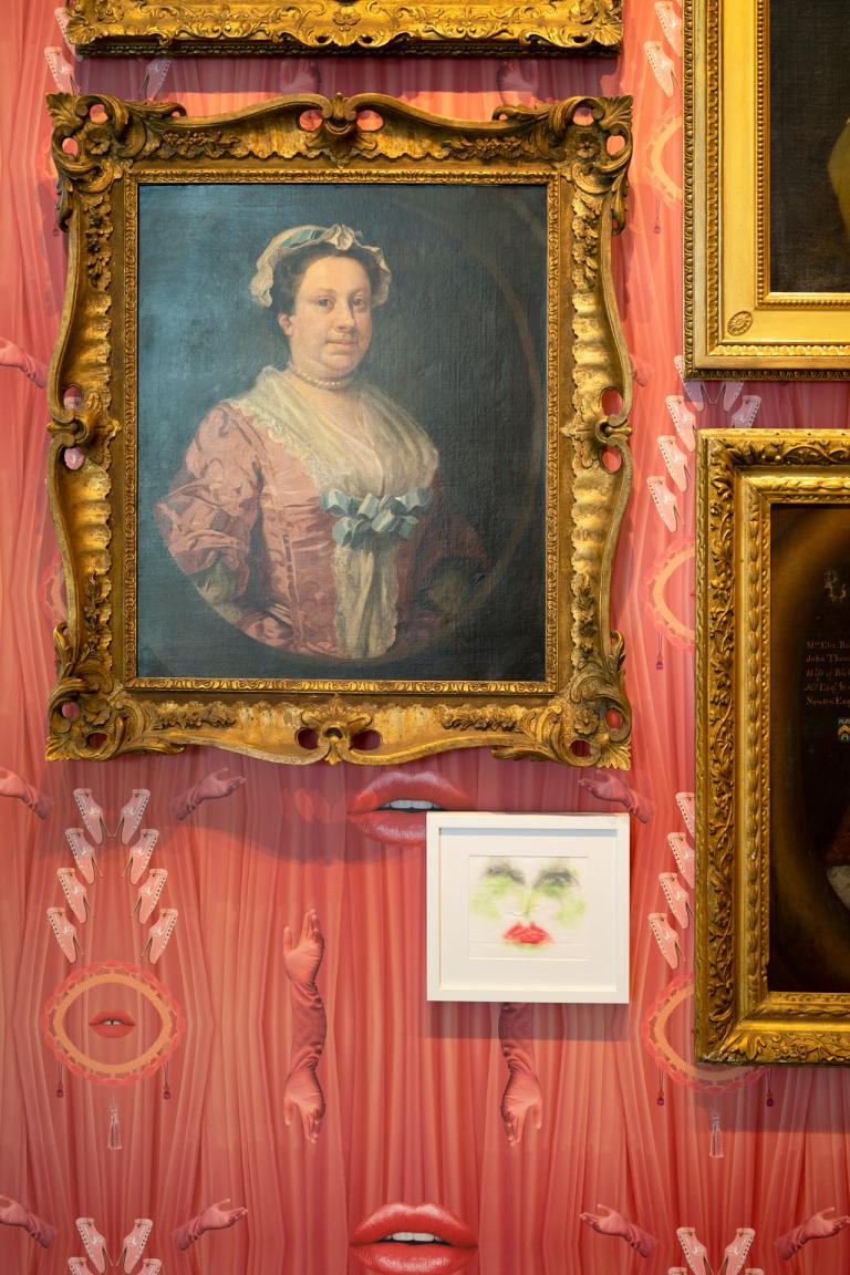 Installation view of "White Wig" 