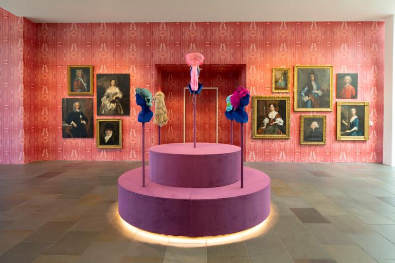 Installation view of "White Wig" 