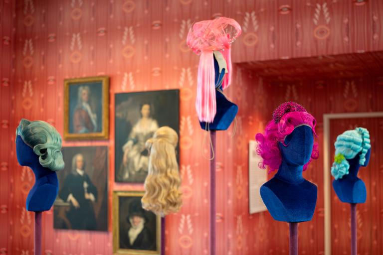 Installation view of "White Wig" 