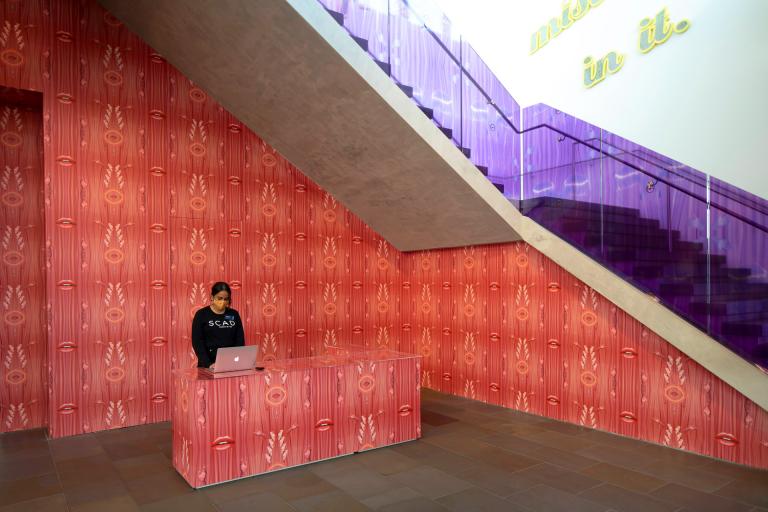 Installation view of "White Wig" 