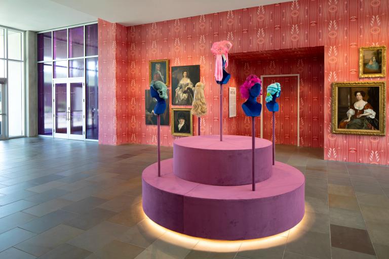 Installation view of "White Wig" 
