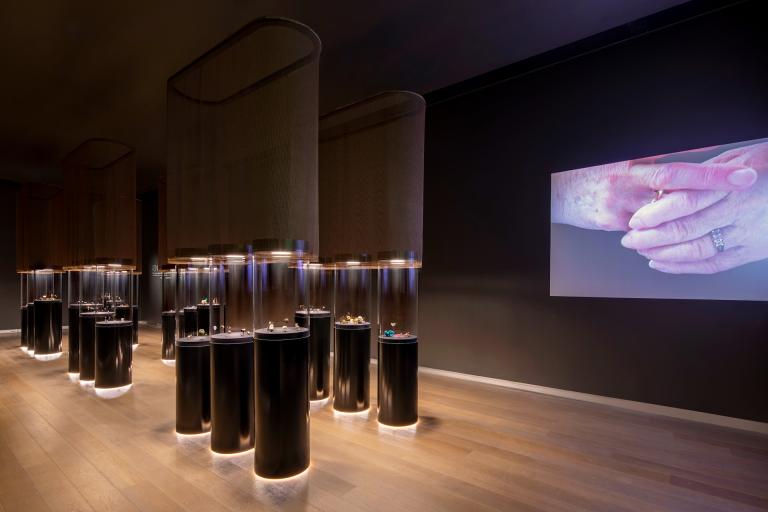 Installation view of "Ring Redux"
