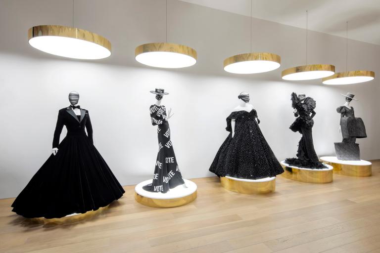 Installation images for Christian Siriano exhibition