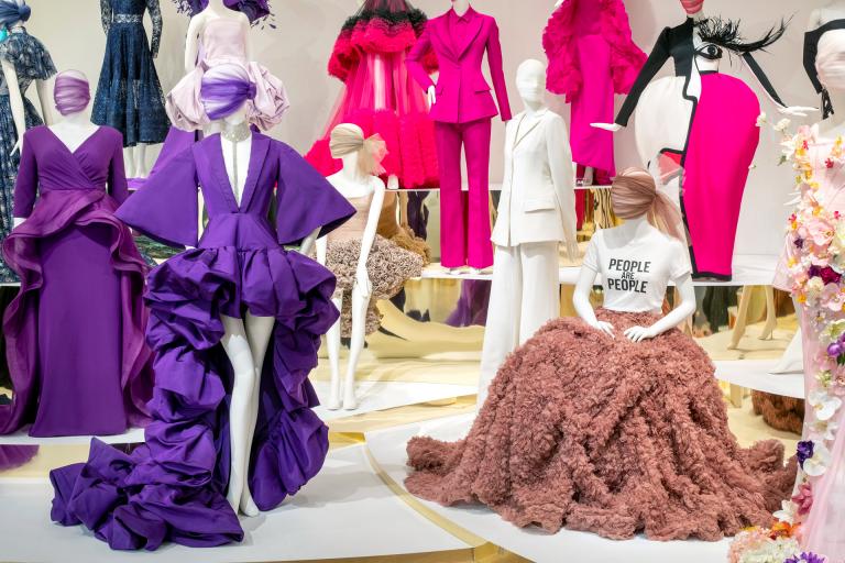 Installation images for Christian Siriano exhibition