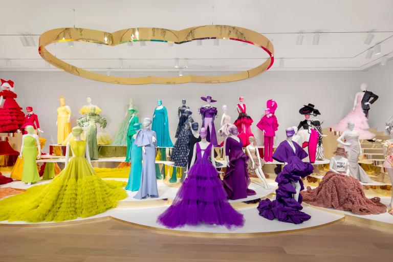 Installation images for Christian Siriano exhibition