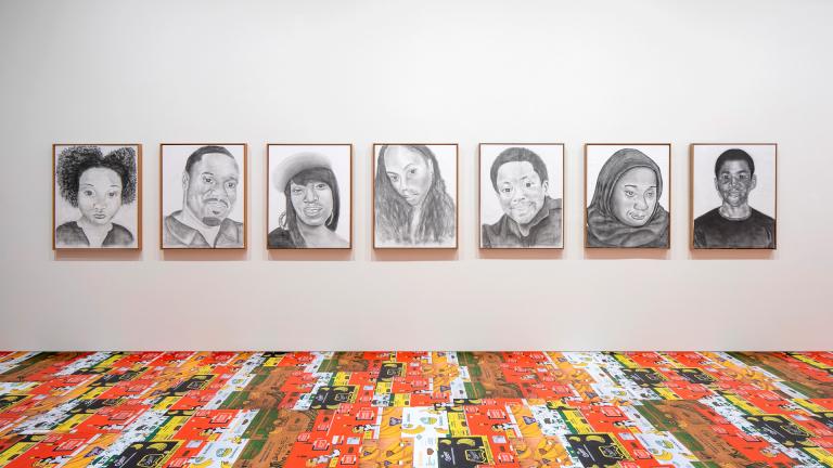 Installation view of Barthélémy Toguo exhibition