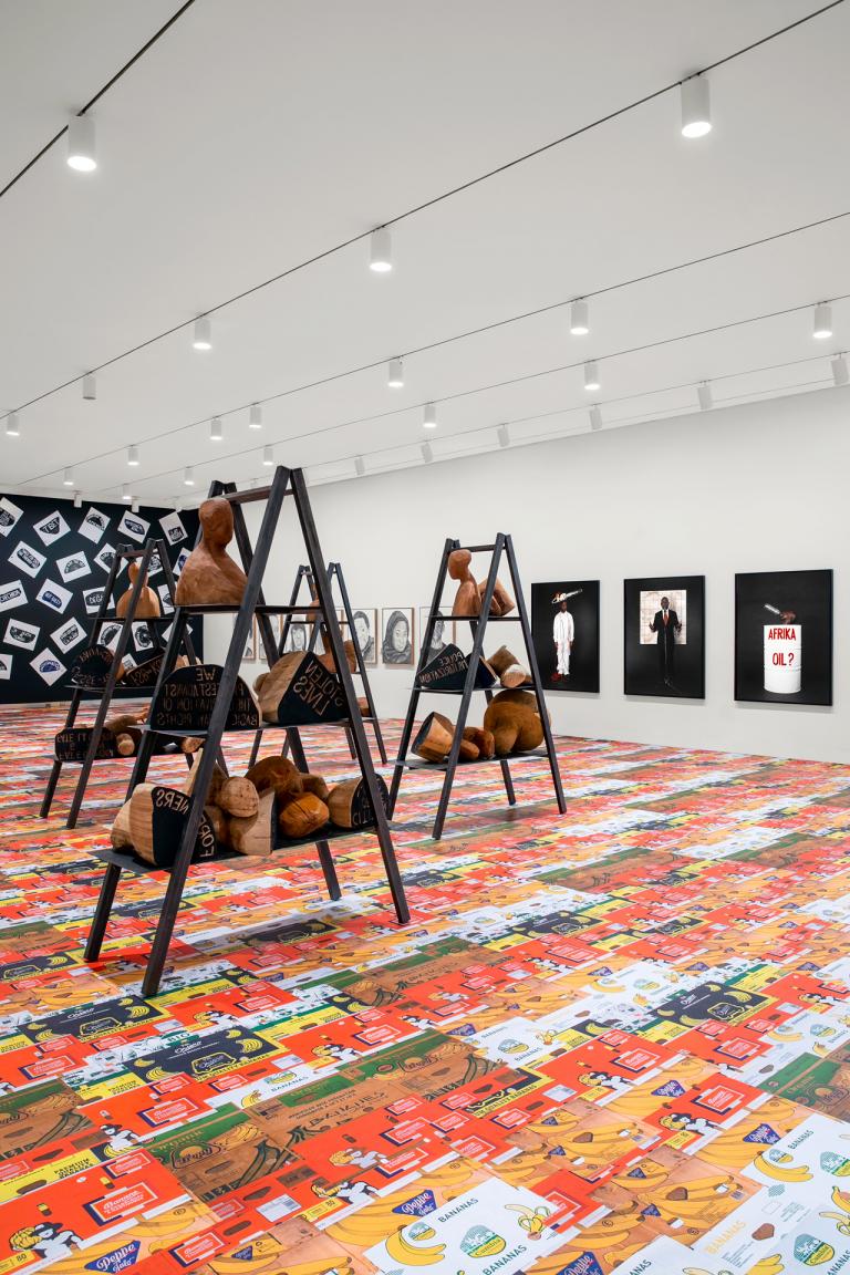 Installation view of Barthélémy Toguo exhibition