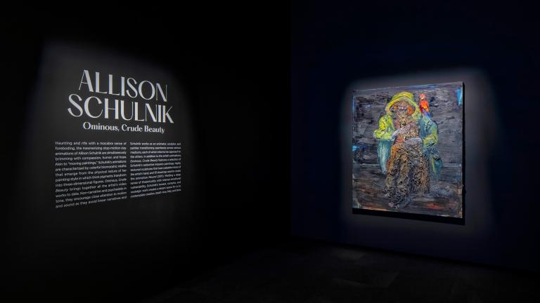 installation view of Allison Schulnik exhibition