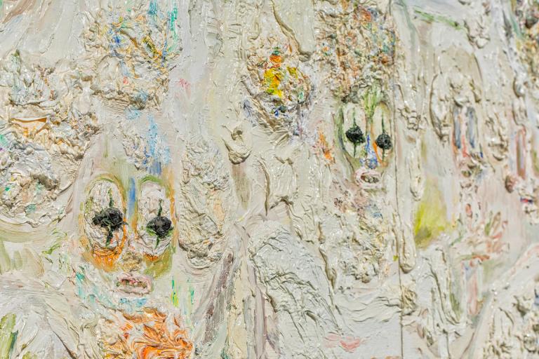 installation view of Allison Schulnik exhibition