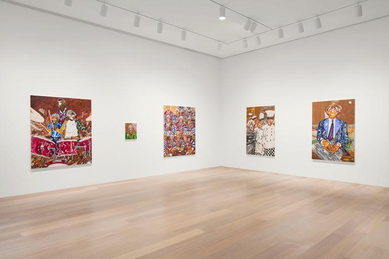 installation view of Chase Hall exhibition