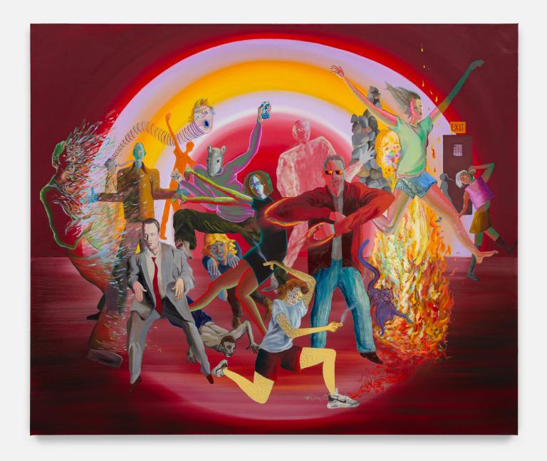 Maggie Ellis, B.F.A., painting, 2014, "The Ride," 2023, oil on linen, 50 x 60 in. Courtesy of the artist. Signature image for Maggie Ellis exhibition