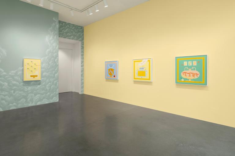 Installation view of Michael Ezzel exhibition
