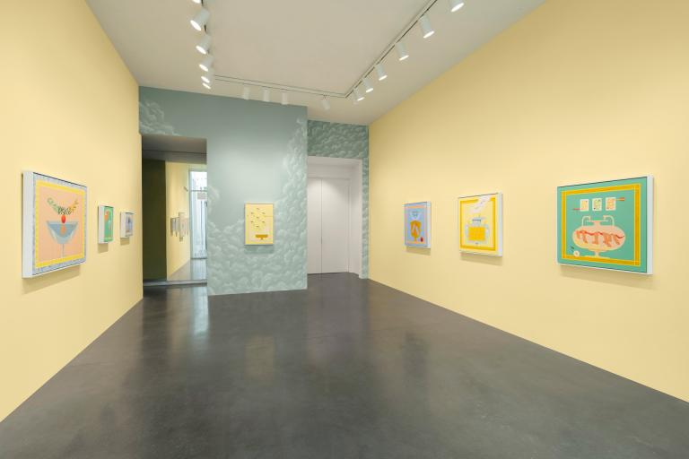 Installation view of Michael Ezzel exhibition