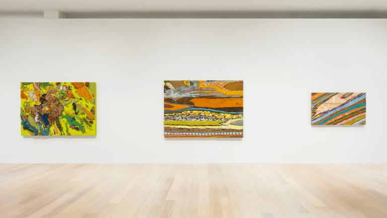Installation view of Roxy Paine exhibition