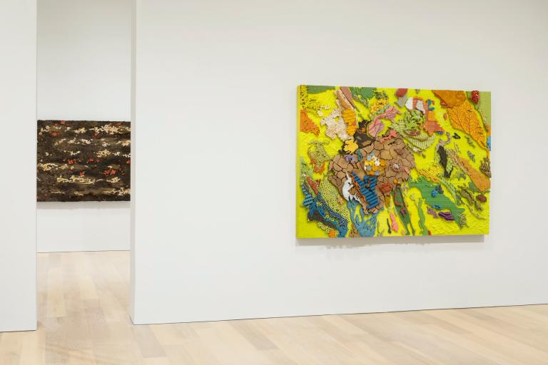 Installation view of Roxy Paine exhibition