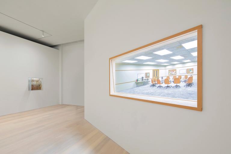 Installation view of Roxy Paine exhibition
