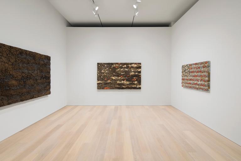Installation view of Roxy Paine exhibition
