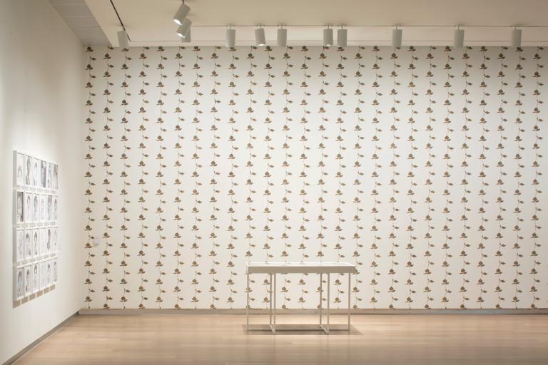 installation view of Shadow Stories and Matters of Time exhibition