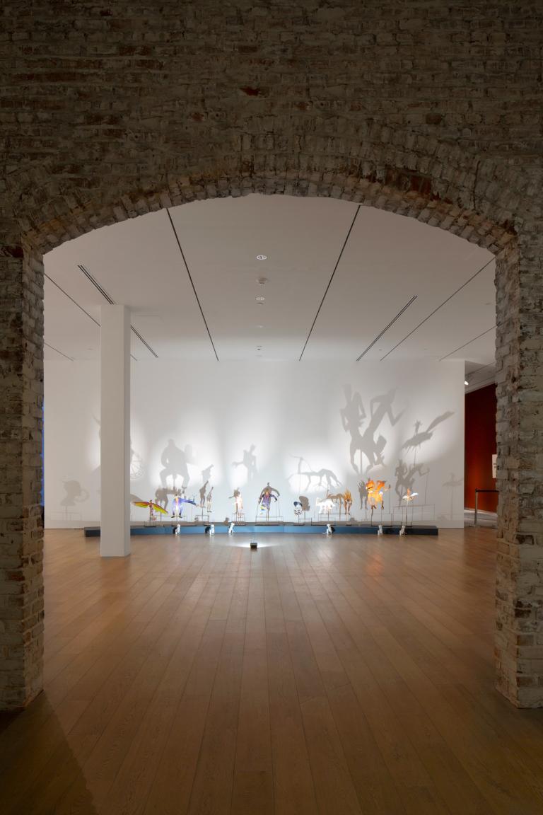 installation view of Shadow Stories and Matters of Time exhibition