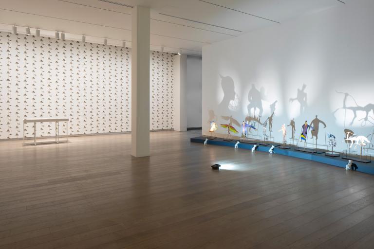 installation view of Shadow Stories and Matters of Time exhibition
