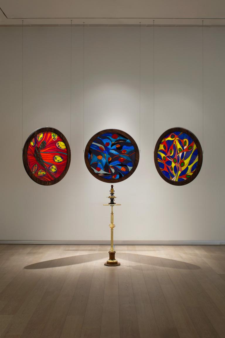 installation view of Shadow Stories and Matters of Time exhibition
