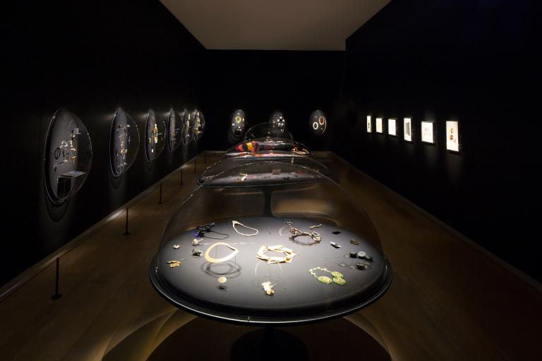 installation view of Jewelry of Ideas exhibition