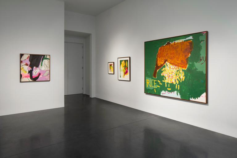 installation view of Hasani Sahlehe exhibition