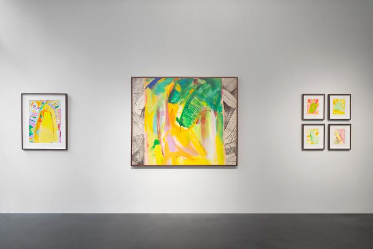 installation view of Hasani Sahlehe exhibition