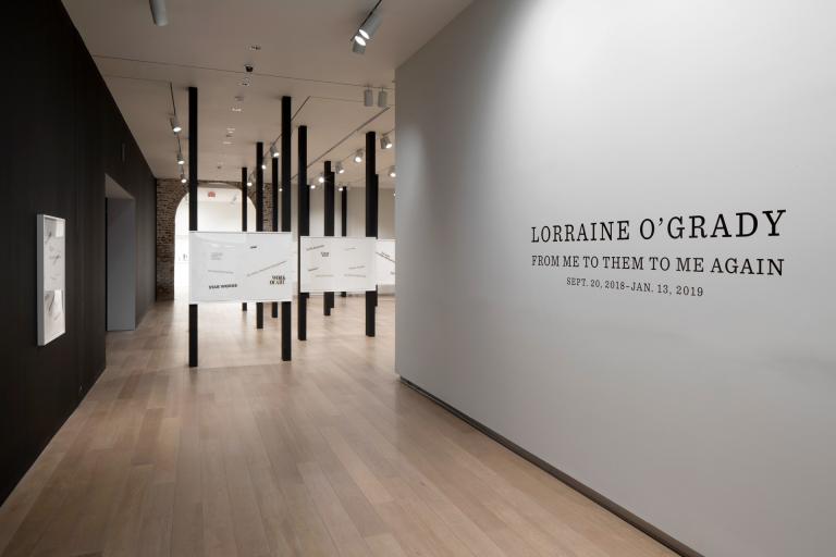 Installation view of Lorraine O'Grady exhibition