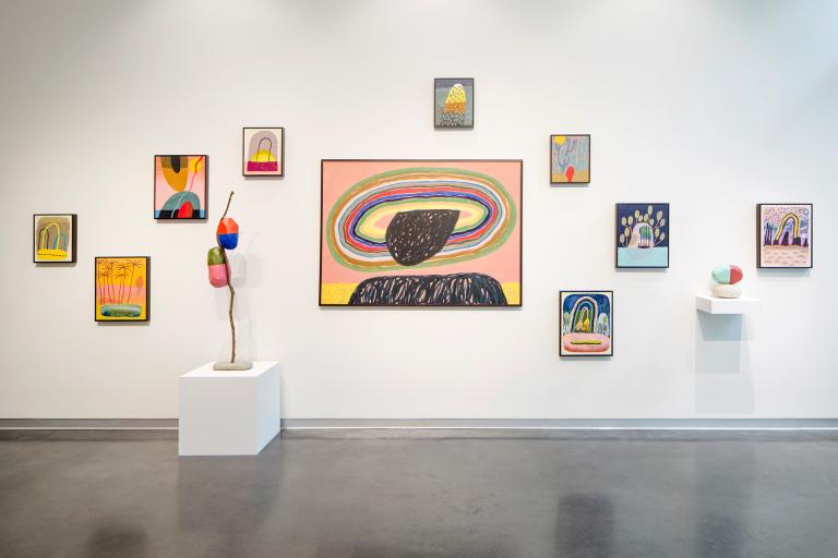 Installation view of Abel Macias exhibition