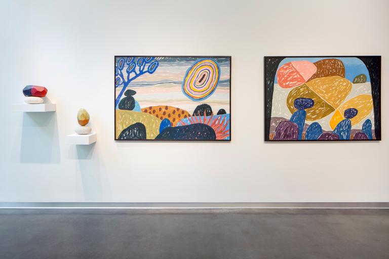 Installation view of Abel Macias exhibition