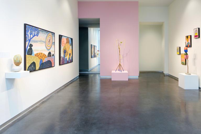 Installation view of Abel Macias exhibition