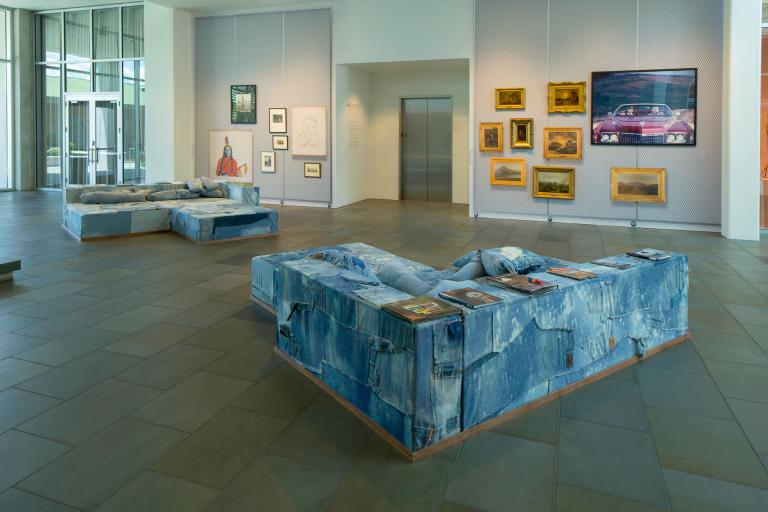 Installation view of Wendy White exhibition