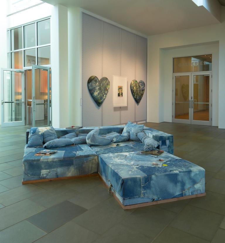 Installation view of Wendy White exhibition