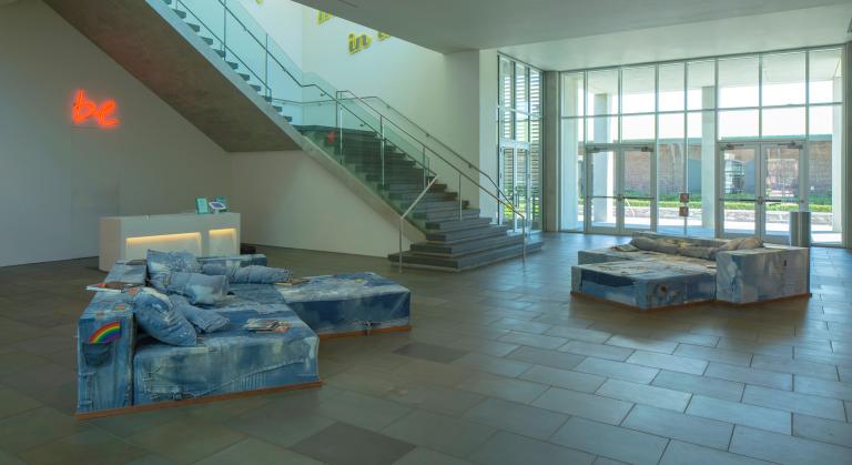 Installation view of Wendy White exhibition