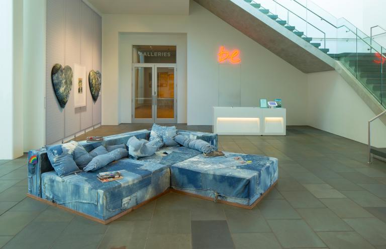 Installation view of Wendy White exhibition