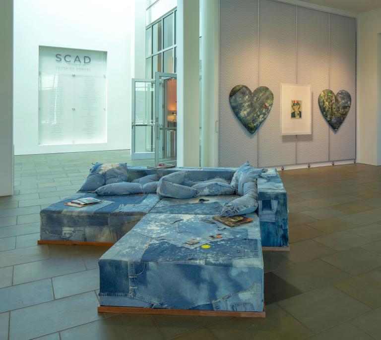 Installation view of Wendy White exhibition