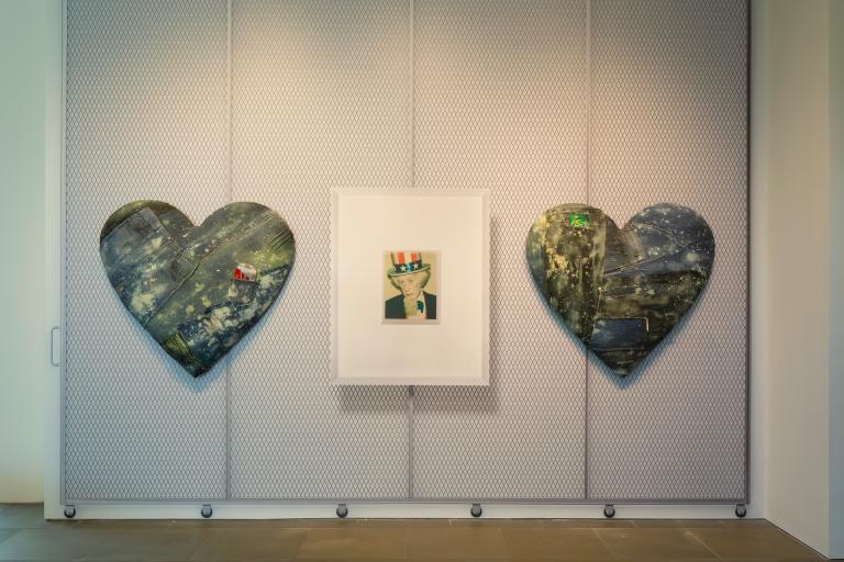 Installation view of Wendy White exhibition