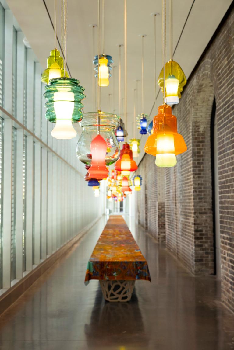 Installation image for Jorge Pardo exhibition