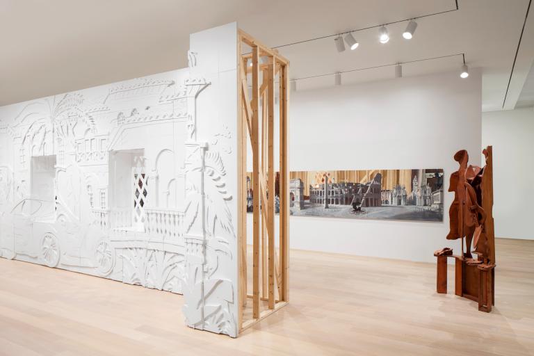 Installation image of Rachel Feinstein exhibition