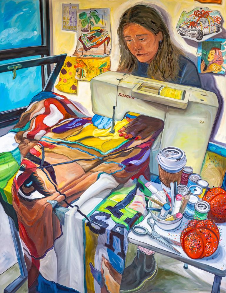 Rebecca Ness, "Hangama," 2021–22, oil on linen. Courtesy of the SCAD Museum of Art, gift of Raul Danon. signature image for group exhibition