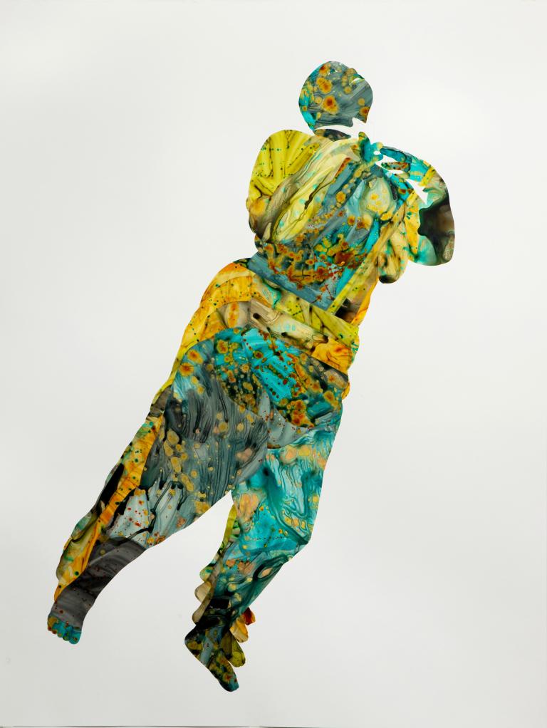 M. Florine Démosthène, "The Struggle Makes You Beautiful," 2023, acrylic on Mylar, 50 x 38 in. Courtesy of the artist. signature image for M. Florine Démosthène exhibition